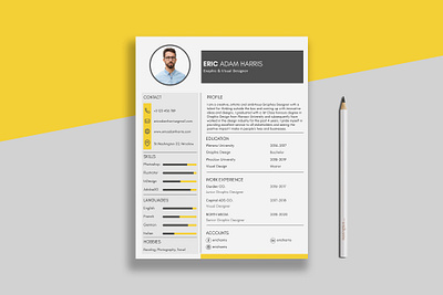 Yellow CV =) colors cv design cv resume resume design yellow