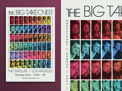 The Big Takeover Tour Poster 1970s 1980s avant garde gig gradient halftone musician posters rainbow reggae retro ska texture tour vintage wavy