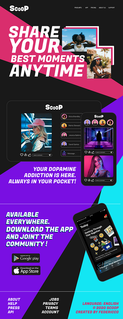 Scoop design inspiration mockup ui