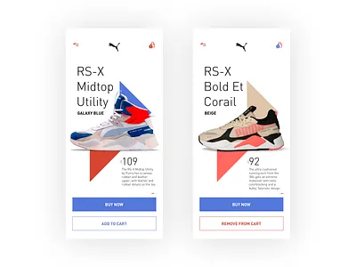 Puma Mobile App app colorful concept figma inteface mobile uidesign visual design