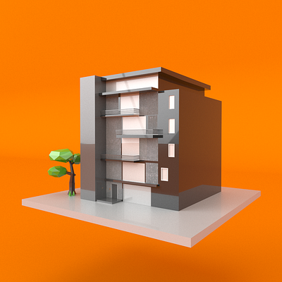 LHM EDIFICIO art cinema cinema4d design illustration minimal modeling