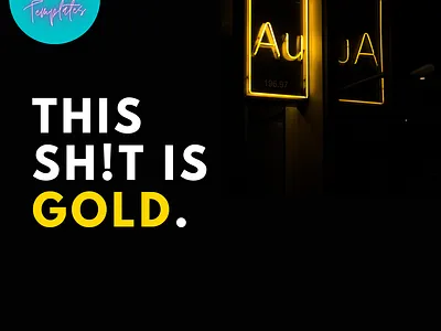Custom Canva Templates - Gold Reflection branding canva canva template design download for sale illustration template typography ux