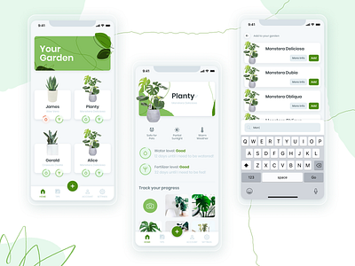 Plant Care App Concept app app design ui ui design ux uxui