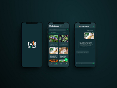 Dark Mode UI for Gardeners Social Media App app design community app dark mode dark theme dark theme ui dark ui ios night mode social media ui