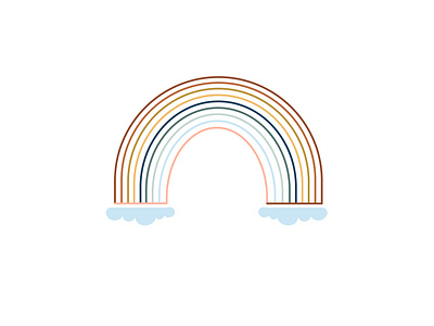 Boundless Retro Rainbow art artwork avatar children book illustration color color design color palette design fine art icon illustration logo rainbow stationery design vector