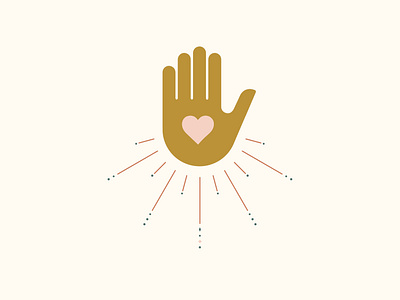 Boundless Radiant Heart Palm artwork avatar branding children book illustration design fine art icon illustration stationery design vector