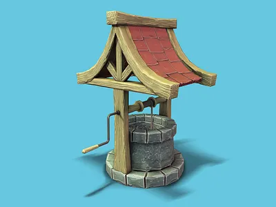 Stylized Water Well 3d 3d art lowpoly model stylized water well