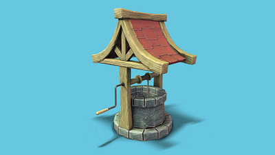 Stylized Water Well 3d 3d art lowpoly model stylized water well