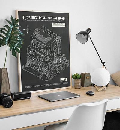 Washingtonia Dream Home: Mock Up design dream dreamhome dreamy illustration illustration art illustrator lettering mockup passionproject photoshop smallbusiness