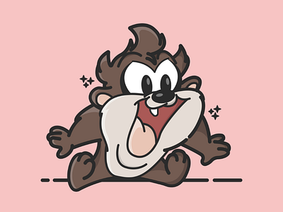 Tasmanian Devil adobe cartoon design flat graphicdesign illustration illustrator minimal vector