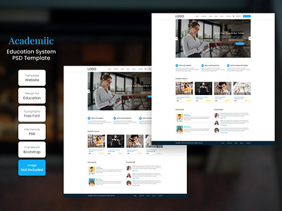 Academiic Education Course University Homepage PSD Web Template