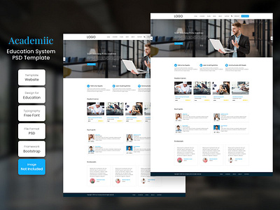 Academiic Education Course University Homepage PSD Web Template