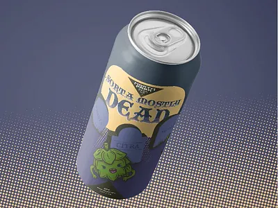 Beer can label design beer cemetery comic good knife studio grave illustration merchandising packagign zombie