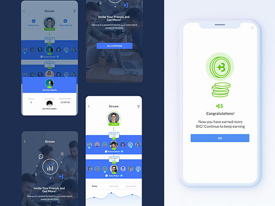 Stream UI app app design invite mobile mobile app mobile app design money reward ui ui design uidesign uiux users ux ux design uxdesign