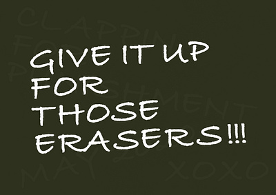 Give It Up For Those Erasers | Typographical Project education eraser funny graphics humour minimal posters school simple typography