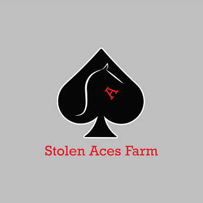 Stolen Aces Farm Logo branding design icon logo typography vector