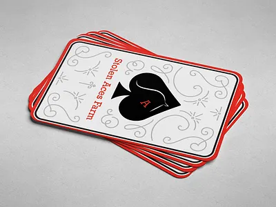 Stolen Aces Farm Business Cards branding business cards design illustration logo typography vector