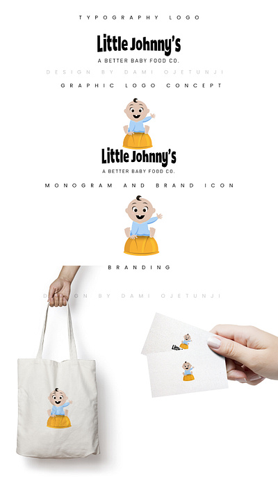 Little Johnny Baby Food Logo Concept 99designs adobe illustrator brand identity branding branding design childrens illustration freelancer hire me illustration playful logo