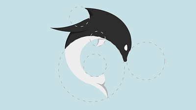 Dolphin just flat design flat icon illustration logo minimal vector