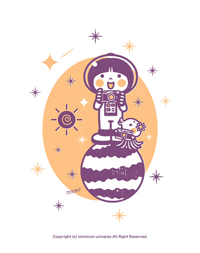 Astronaut​​​​​​​ - Camera astronaut camera character cute illustration kawaii martian