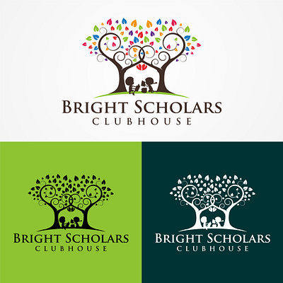 bright scholars art branding design flat graphic design illustration logo type typography vector