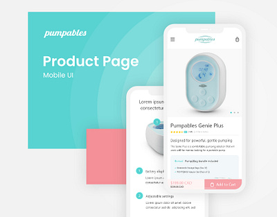 Product Page - Pumpables ecommerce mobile first mobile ui mobile ui design mobile ux product design product page ui design ux design