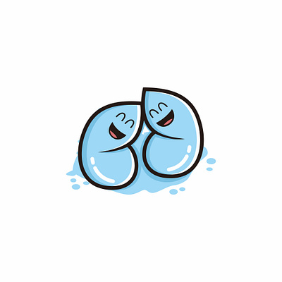 twin water drop cute character background cartoon character cute design drawing drink fun funny glass happy healthy illustration kid lifestyle liquid nature summer vector water