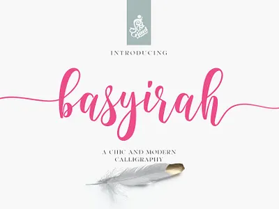 Basyirah Script branding display font fonts lettering modern modern font sans serif type typeface typography