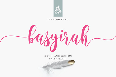 Basyirah Script branding display font fonts lettering modern modern font sans serif type typeface typography