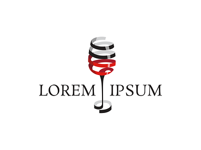 Spiral Red Wine Logo alcohol background beverage bottle celebration cork drink food glass liquid logo logodesign object red red wine spiral vine white wine winery
