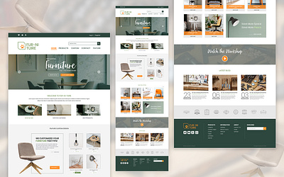 Landing Page Design: FUR-NITUIRE ecommerce ecommerce shop furniture store landing page design landingpage newbie designer web design webdesign