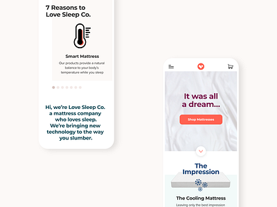 LoveSleep Website design digital design graphic design interactive design mobile design responsive ui uiux ux visual design web design