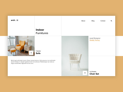 Architect Website Landing branding furniture shop landing template typography ui design ui design daily ui design inspiration ux design web design website