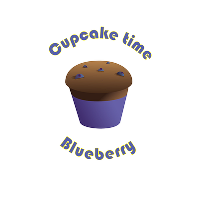 Cupcake blueberry branding design grafica icon illustration illustrator logo typography ui vector