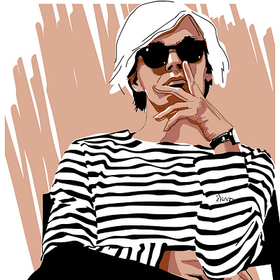 Andy Warhol adobe art digital portrait drawingart fashion illustration fashion illustrator icon illustration illustration digital illustrations poster vector vector illustration