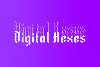 Digital Hexes branding chromatic aberration design digital logo modern neon neon colors streaming typography vector video