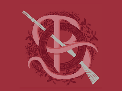 Blood in West Virginia book cover book cover design book design books graphic design illustration monochromatic monogram red west virginia wv