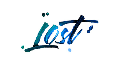 'Lost' Paint Text art branding design flat graphic design icon illustration lettering lettering art lettering logo paint painted painting text