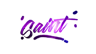 'Saint' Paint Text art branding design flat graphic design icon illustration lettering lettering art lettering logo paint painting painting brushes typogaphy typographic typography art