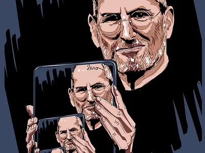 Steve Jobs adobe art design digital portrait drawingart fashion illustration illustration illustration digital illustrations poster vector illustration