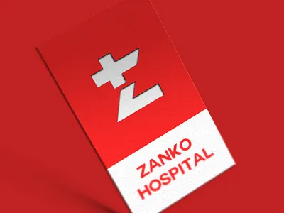 Zanko Hospital logo branding design graphic icon logo mockup