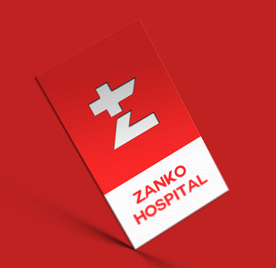 Zanko Hospital logo branding design graphic icon logo mockup