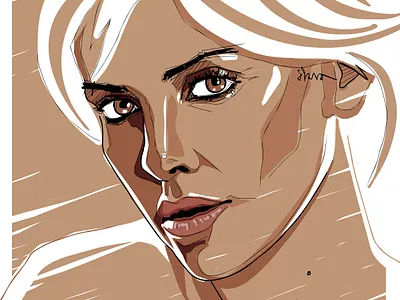 Charlize Theron adobe art digital portrait drawingart erotica fashion illustration fashion illustrator illustration illustration digital illustrations vector illustration