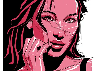 Bella Hadid adobe art digital portrait drawingart erotica fashion illustration fashion illustrator illustration digital illustrations poster vector illustration