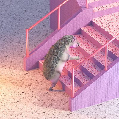 Hippo Quarantine workout - jump box 3d art 3d visualization aniamtion art direction cinema4d design hippo illustration jumpbox lockdown octanerender quarantine rendering workout