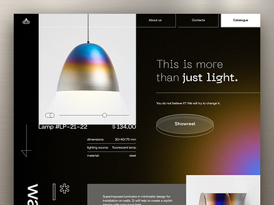 Lamps black clean concept creative design ecommerce flat lamps landing landingpage light minimal shop simple design touchflow ui ux web website