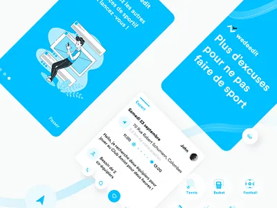 Wedeedit app sport design ui ux