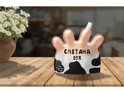 Sour cream packaging design design food and drink package packages packaging packaging design polygraphy printing product design
