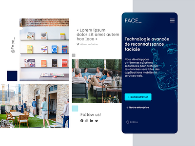 Face_ | Homepage webdesign adobexd blue digital startup ui webdesign