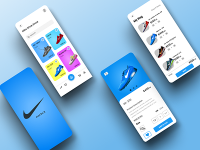 Nike Shoe Store design illustration mobile app mobile ui mobileappdesign nike nike shoes ui uidesign ux uxdesign